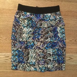 Alfani print skirt with tiers