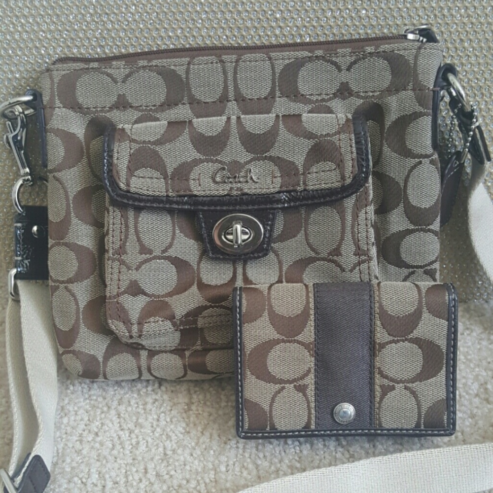 Coach cross body bag with matching wallet