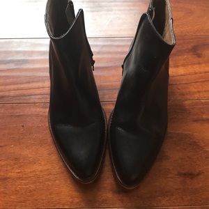 Black Leather Ankle Boots