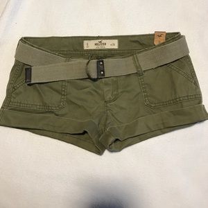 Army green cargo shorts