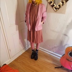 Baby pink leather jacket