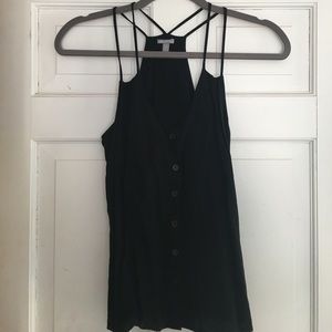 Button up Black Tank Top