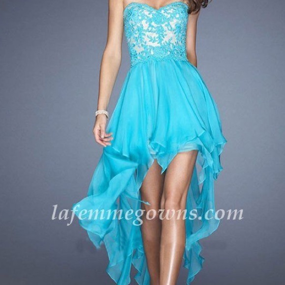 PRICE FIRM✨La Femme High Low Prom/Homecoming Dress - Picture 6 of 8