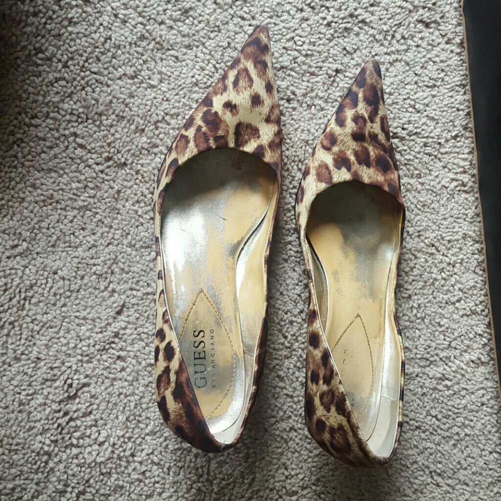Cheetah print pointy heels