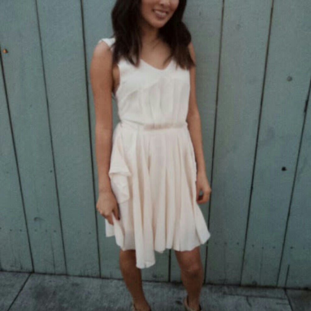 Peach chiffon dress