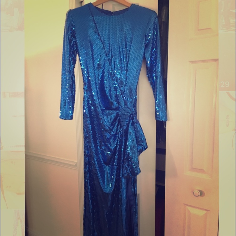 Royal blue gown