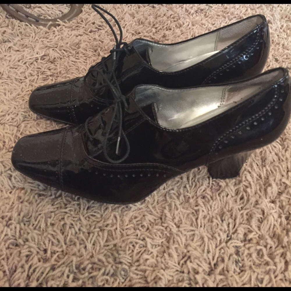 Ak Anne Klein iflex Patton leather black shoes