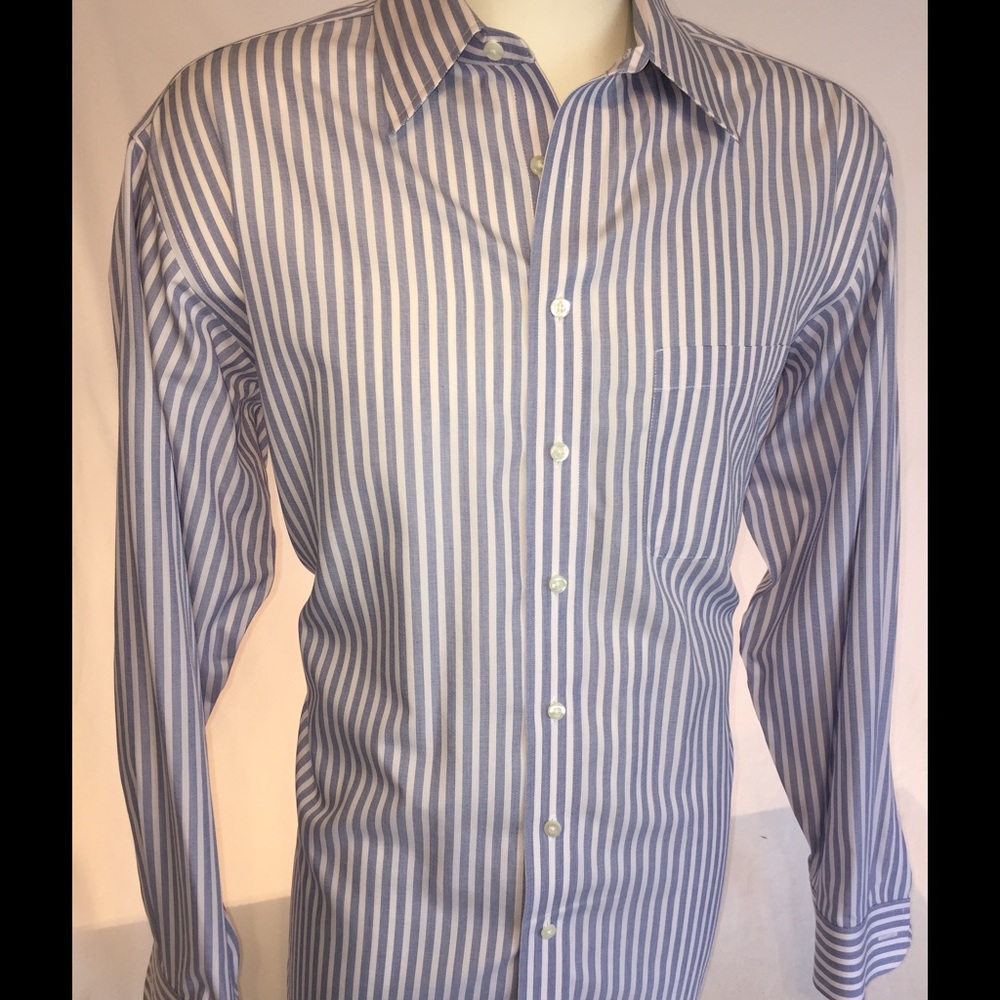 Men's Dress Shirt pinstriped with blue/light pink