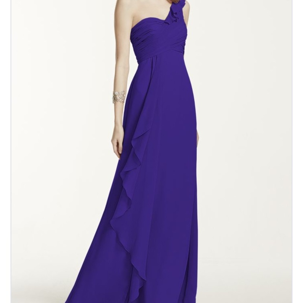 Size 10 One-shoulder Blue Formal dress