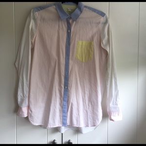 Multi-colored pastel button up
