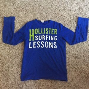 Hollister long sleeve shirt blue size S