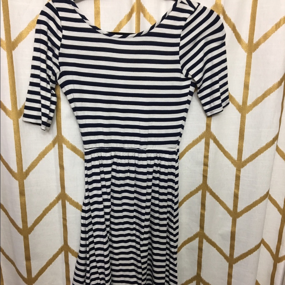 Blue and White Stripe Dress