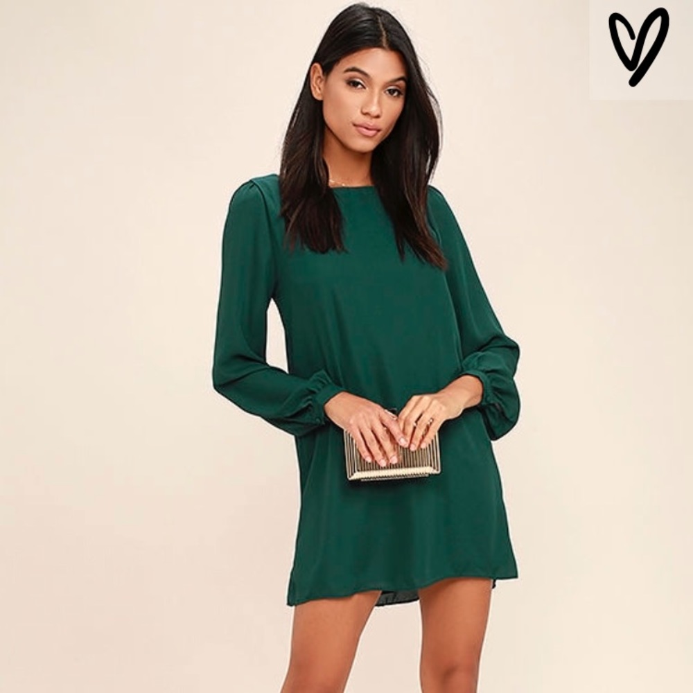 Forest Green Shift Dress- LuLu's BNWT