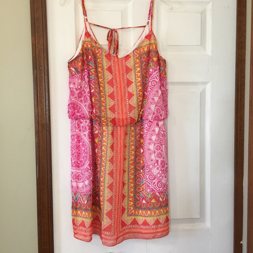 Pink and Orange Bright Sundress