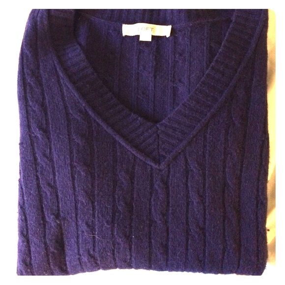 Purple LOFT Cable Sweater, size M - Picture 2 of 4