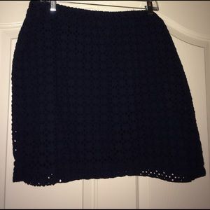 Navy Blue Eyelet Skirt, Gap Size XXL