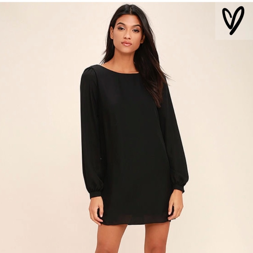 BNWT Black Shift Dress - LuLu's