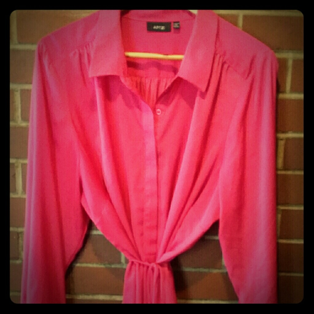 Beautiful hot pink oversized blouse.