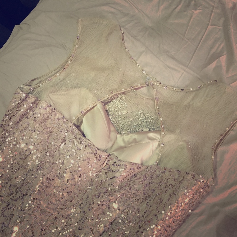 Rose gold long dress