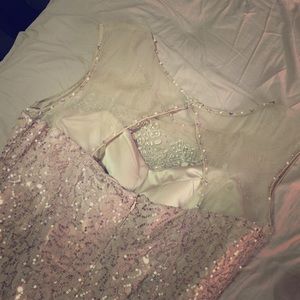Rose gold long dress