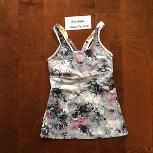 Lululemon Racerback Tank Top. Floral print. Size 2