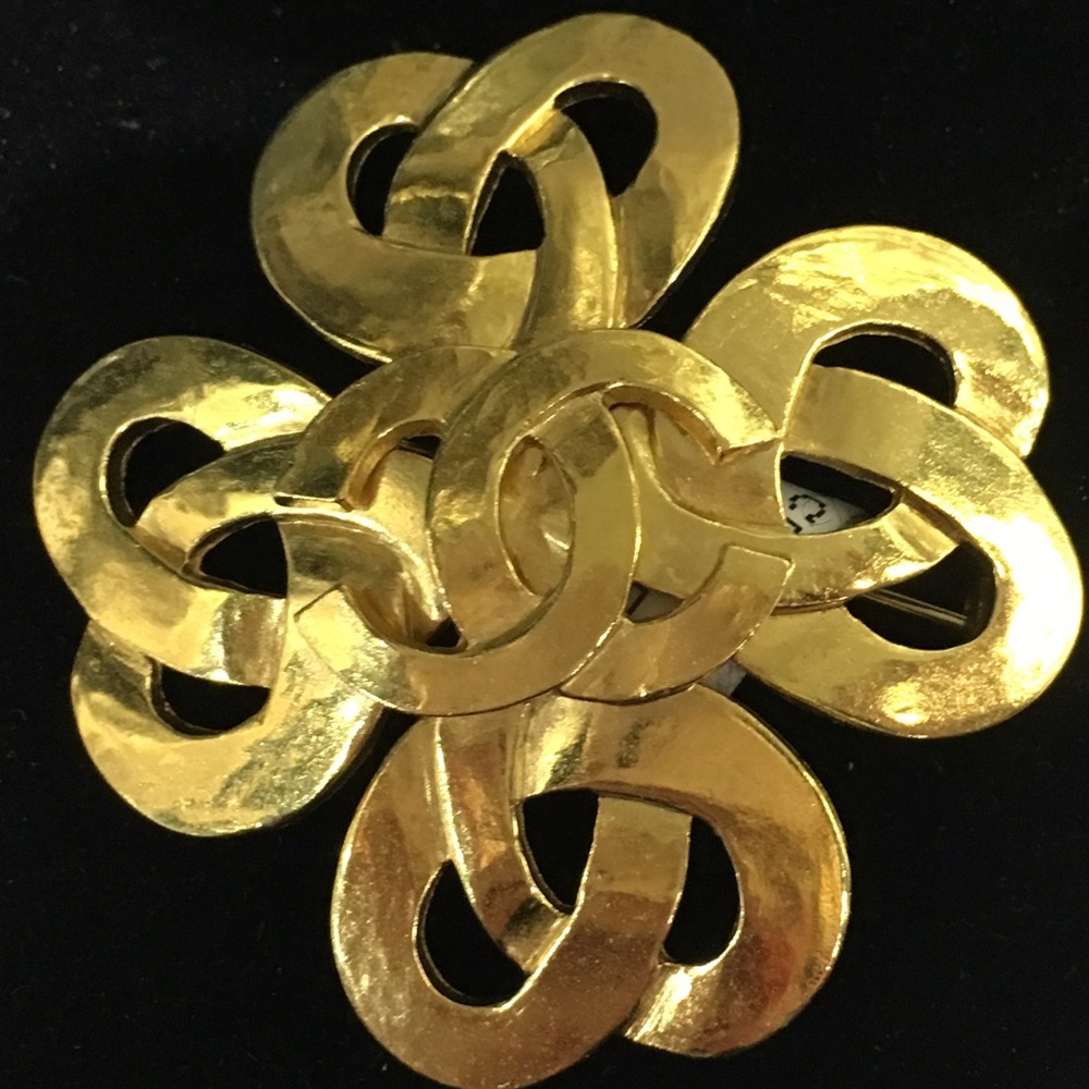 Authentic Vintage Chanel Quatrefoil Brooch