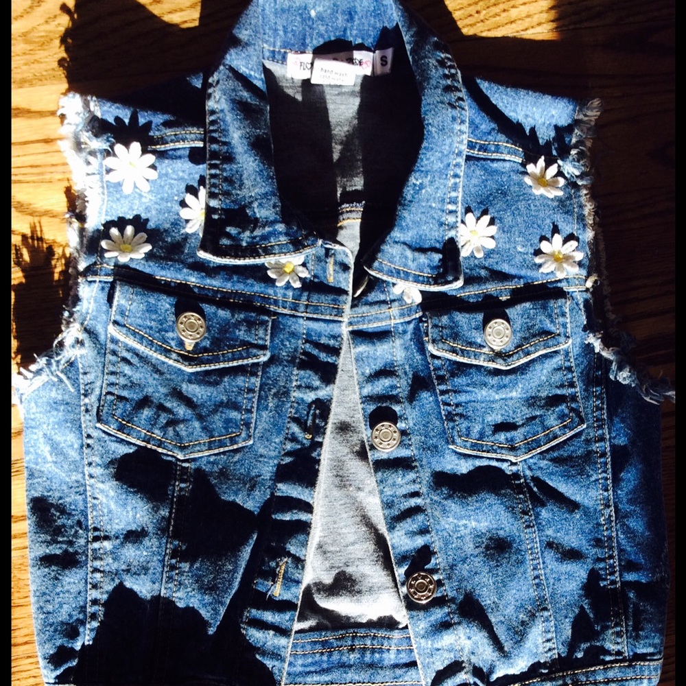 Girls Flower by Zoe denim vest