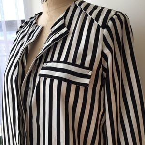 H&M Tops - H&M stripe top silky material Size 6 H&M Tops - H&M stripe top silky material Size 6