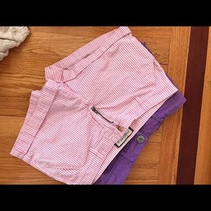 PINNED STRIPED SHORTS