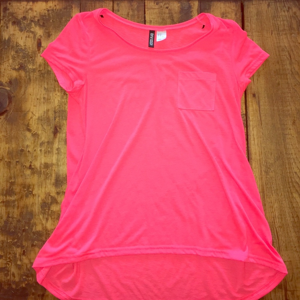 H&M neon pinkish/orange tee-shirt