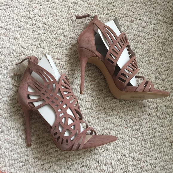 NWT ZARA OPENWORK LEATHER SANDALS HEELS SHOES - Picture 3 of 6