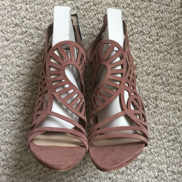 NWT ZARA OPENWORK LEATHER SANDALS HEELS SHOES - Picture 5 of 6