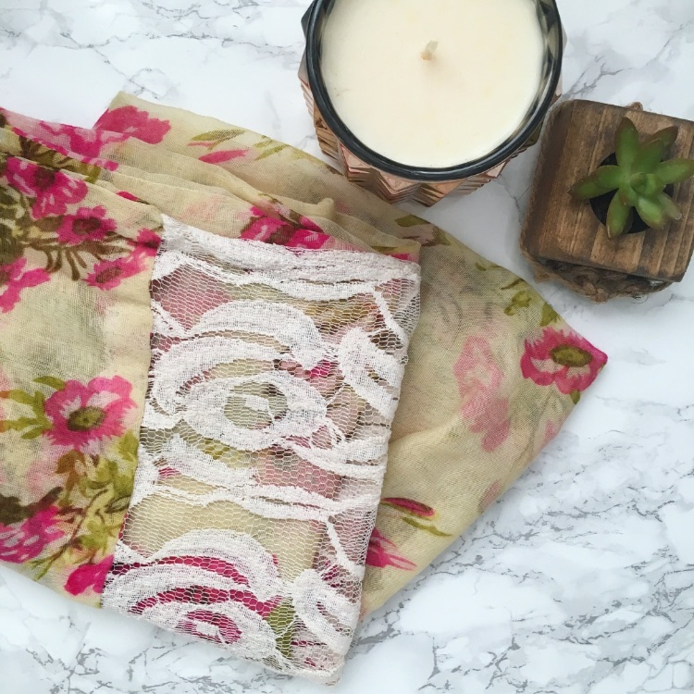 Lace & Floral Infinity Scarf by BP Nordstrom