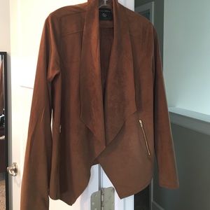 REDUCED! Suede-like draped collar jacket!