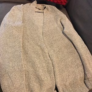 Banana-- open cardigan with side leather zippers