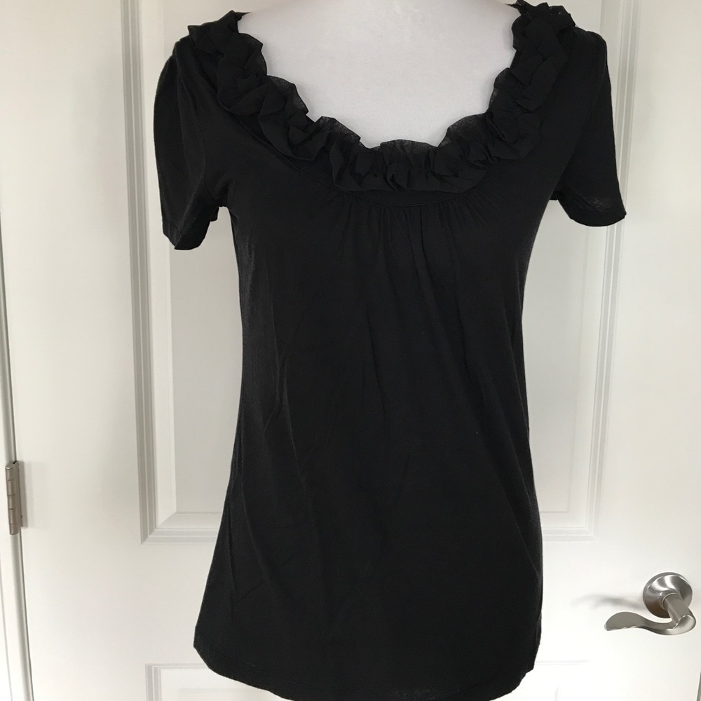 LOFT Embellished shirt, Black, Size Small