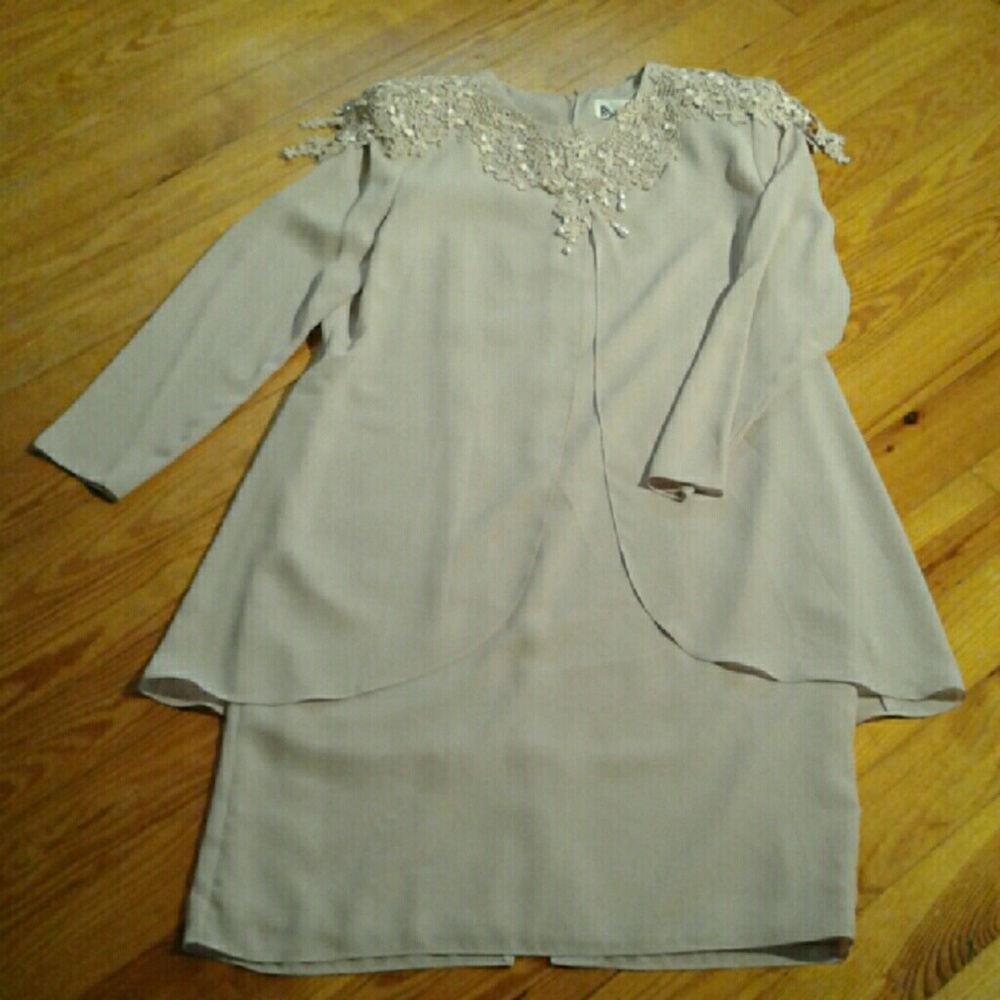 PLUS SIZE Vintage  Patra Formal  Lace Collar Dress