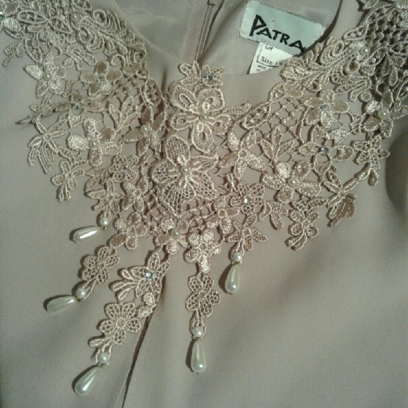 PLUS SIZE Vintage  Patra Formal  Lace Collar Dress - Picture 4 of 6