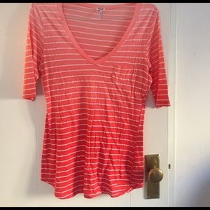 Splendid v-neck ombre tee