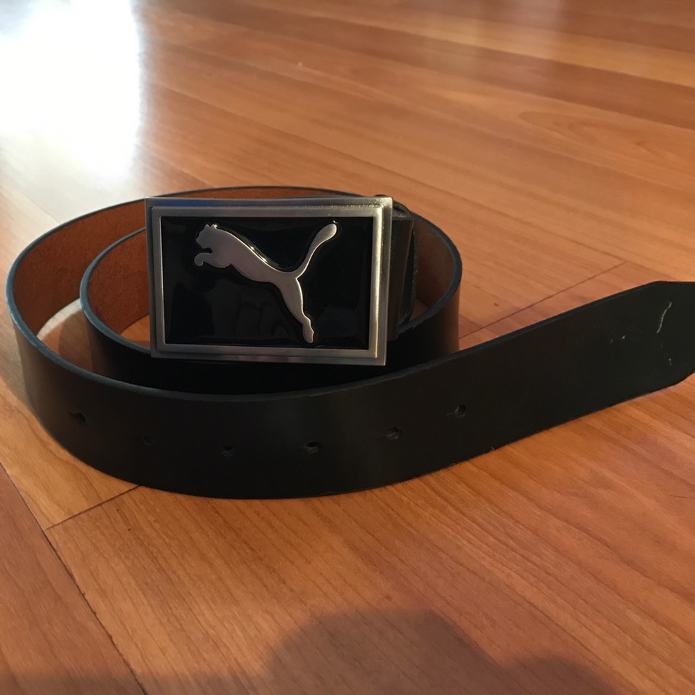 Puma Black Golf Belt (Size M, 90cm)