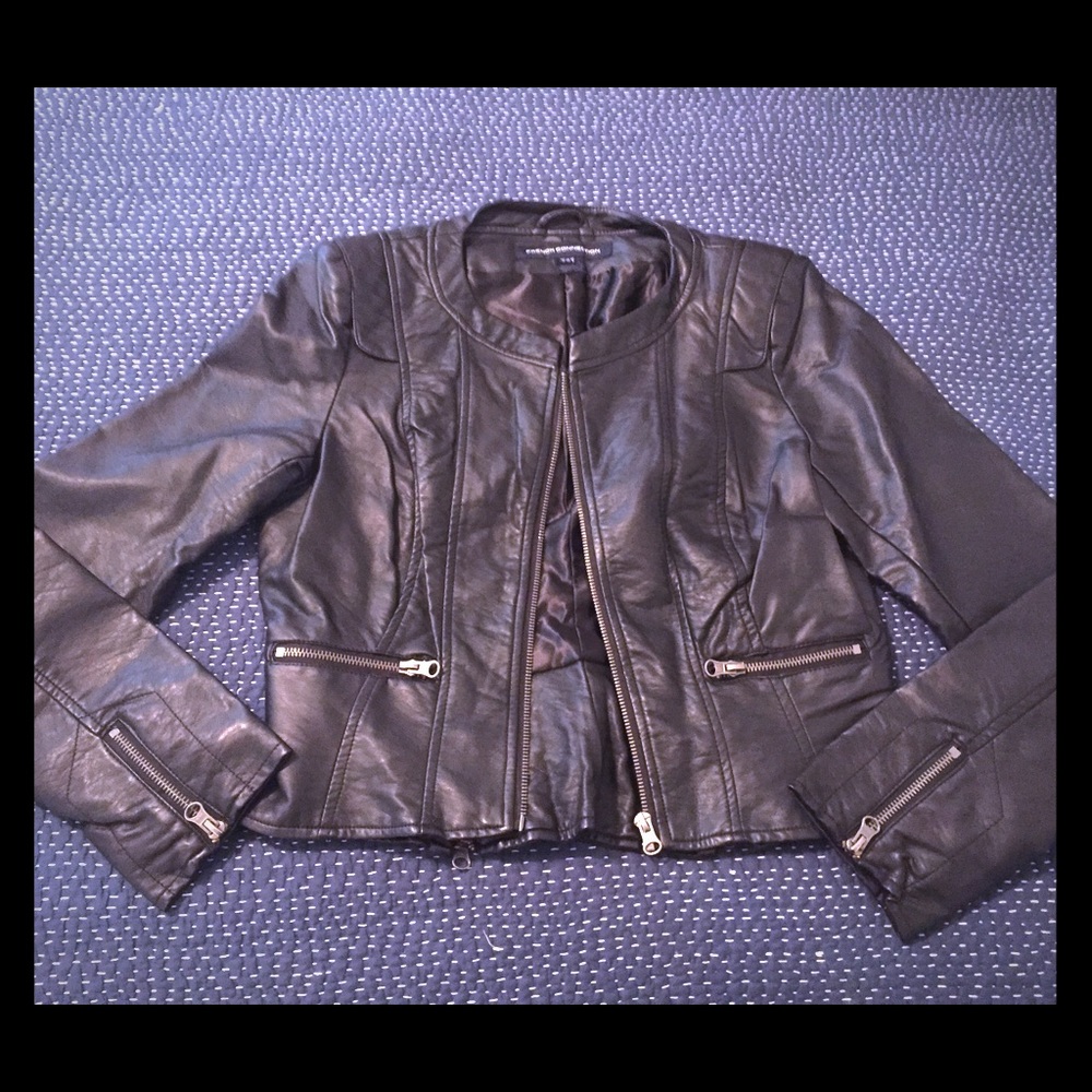 French connection leather jacket