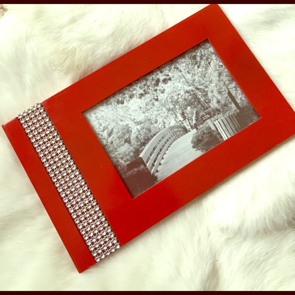 Red rhinestone picture frame