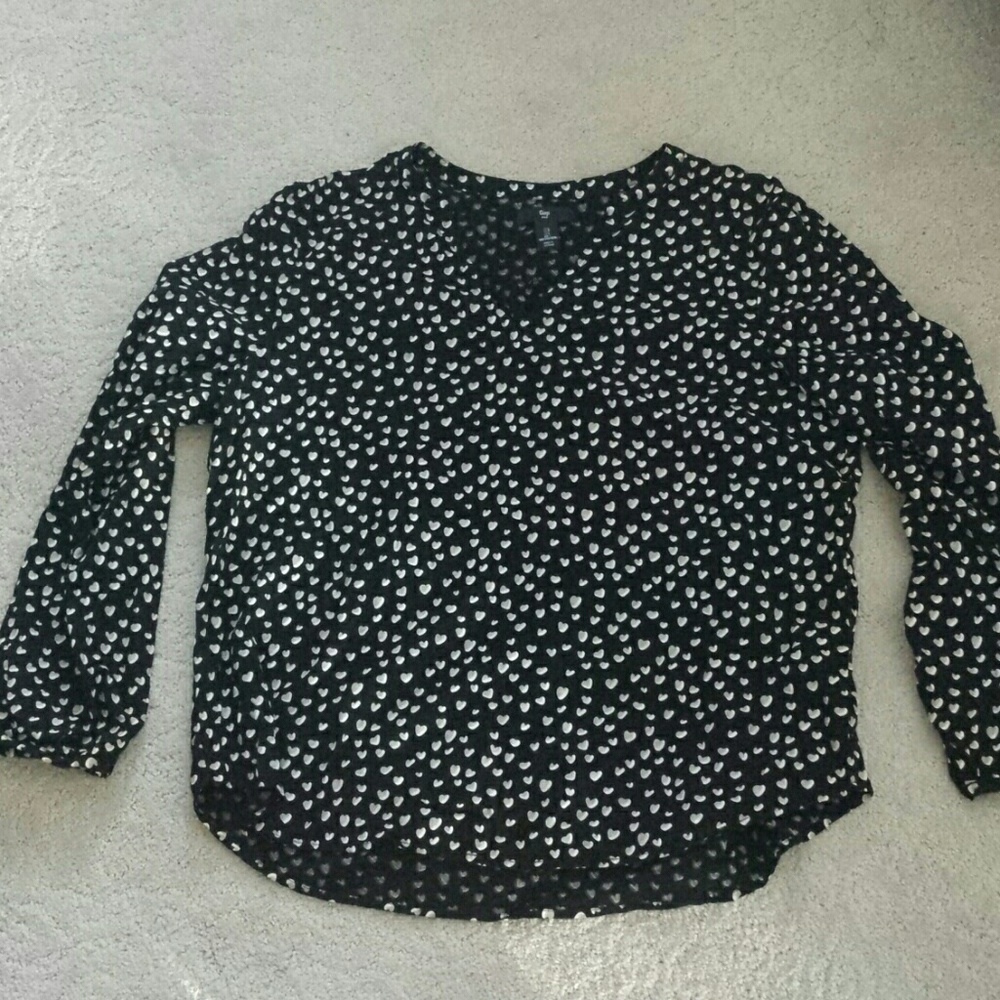 Black tunic with hearts
