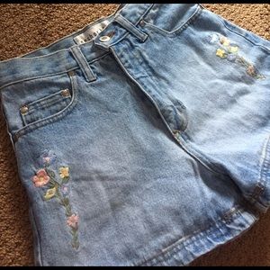 Vintage Anchor Blue floral shorts
