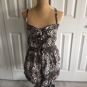 Akira Brown Zebra Sundress