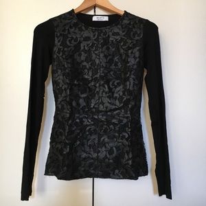 Bailey 44 long sleeve lace shirt