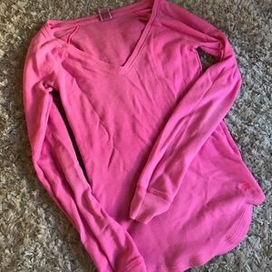 VS Neon Pink Thermal Long Sleeved Tee