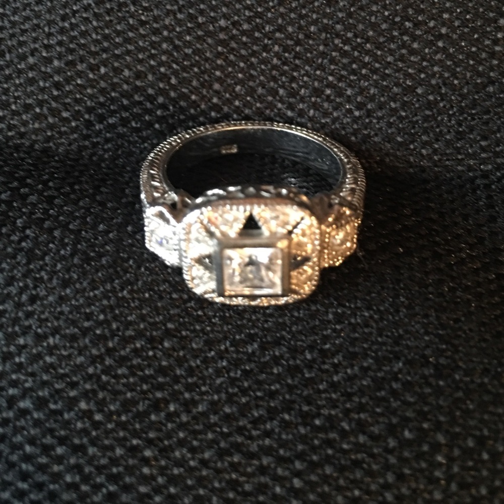 Filigree sterling silver ring