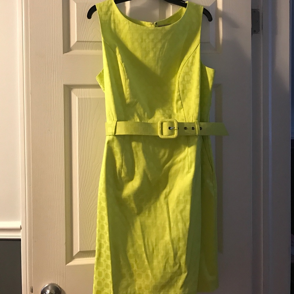 Neon dress with belt