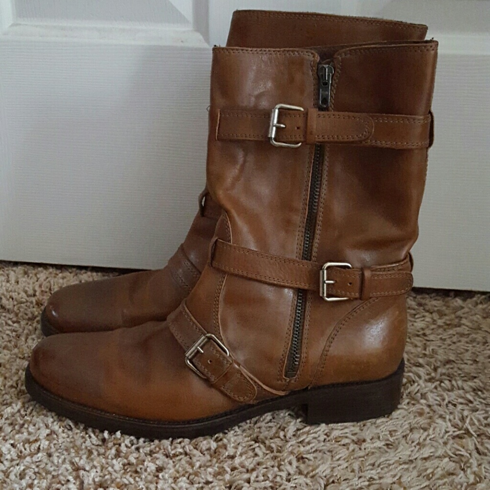 J. Crew moto boots